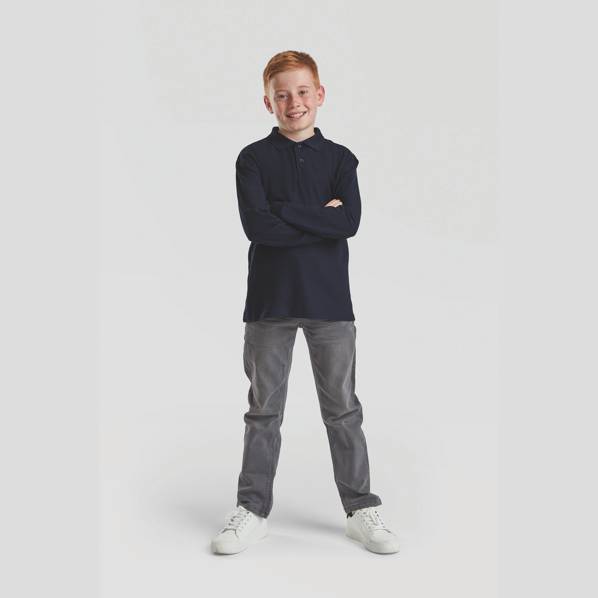 Campus Junior – Polo enfant manches longues Fruit of the Loom – SC63201