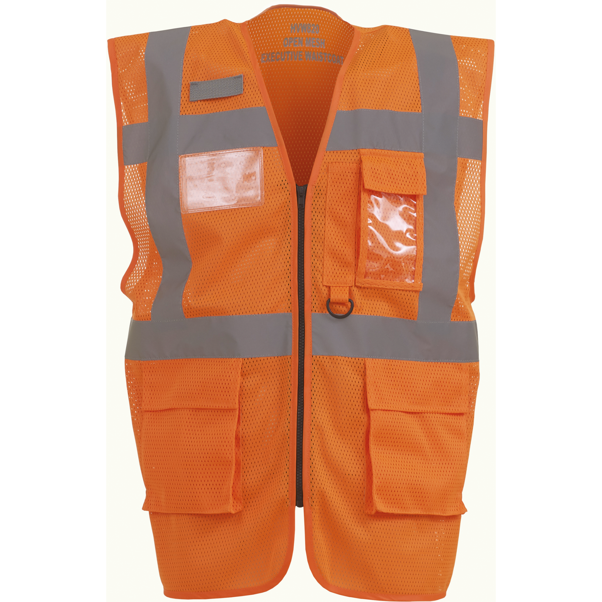 Cycle HV – Gilet haute visibilité Yoko multipoches en maille filet