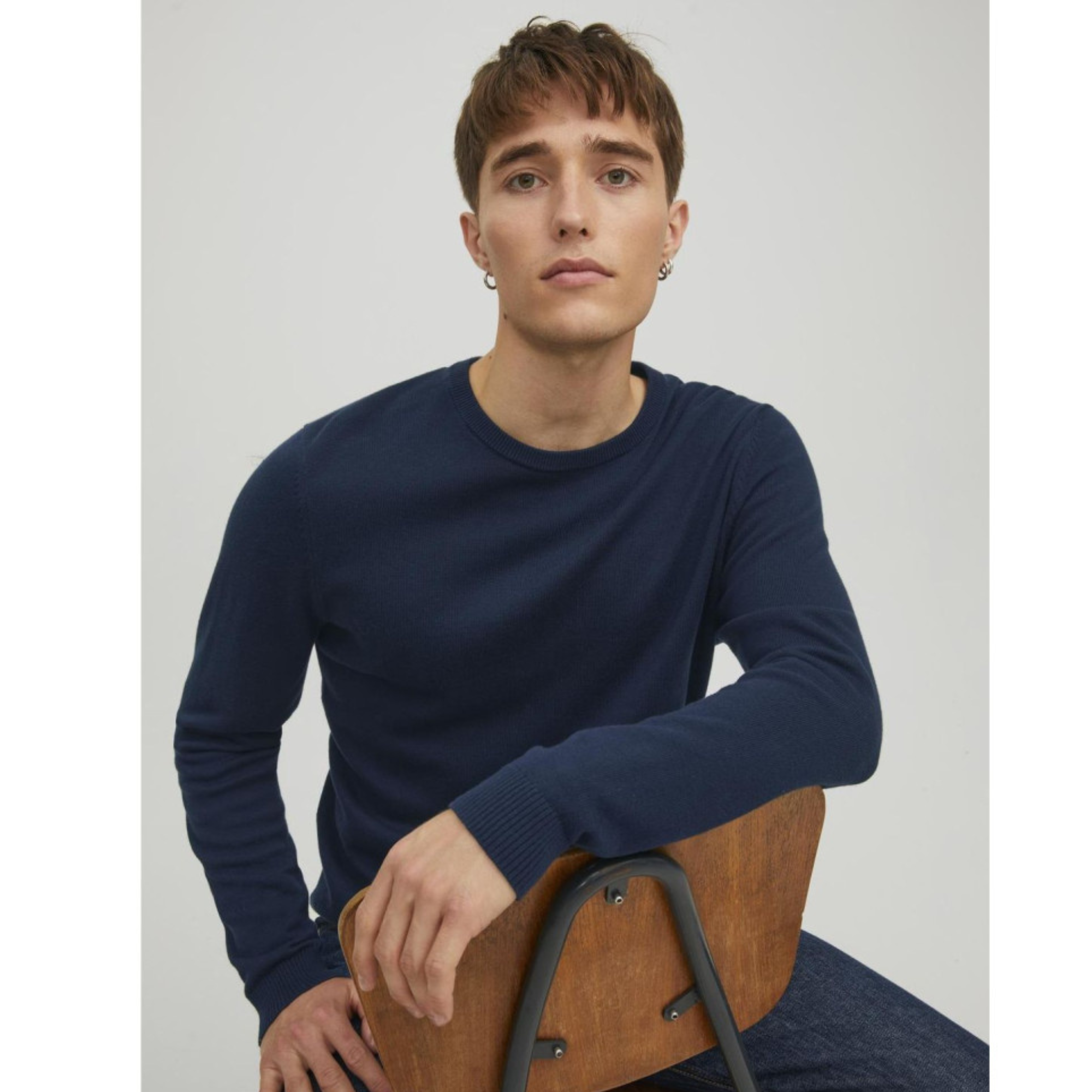 Knox Pro – Pull col rond homme en coton organique