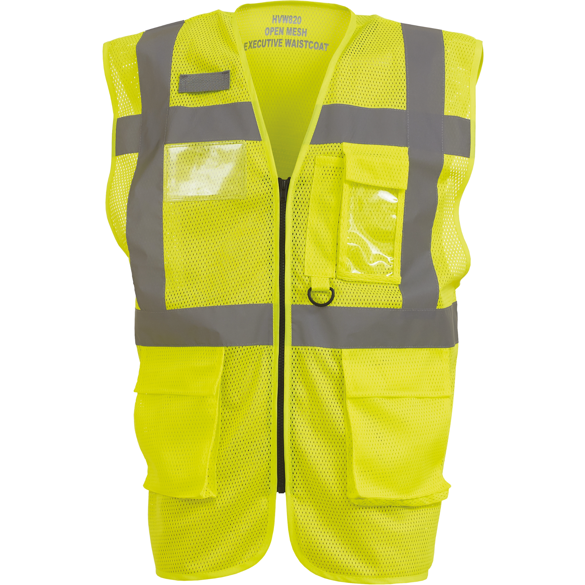 Cycle HV – Gilet haute visibilité Yoko multipoches en maille filet