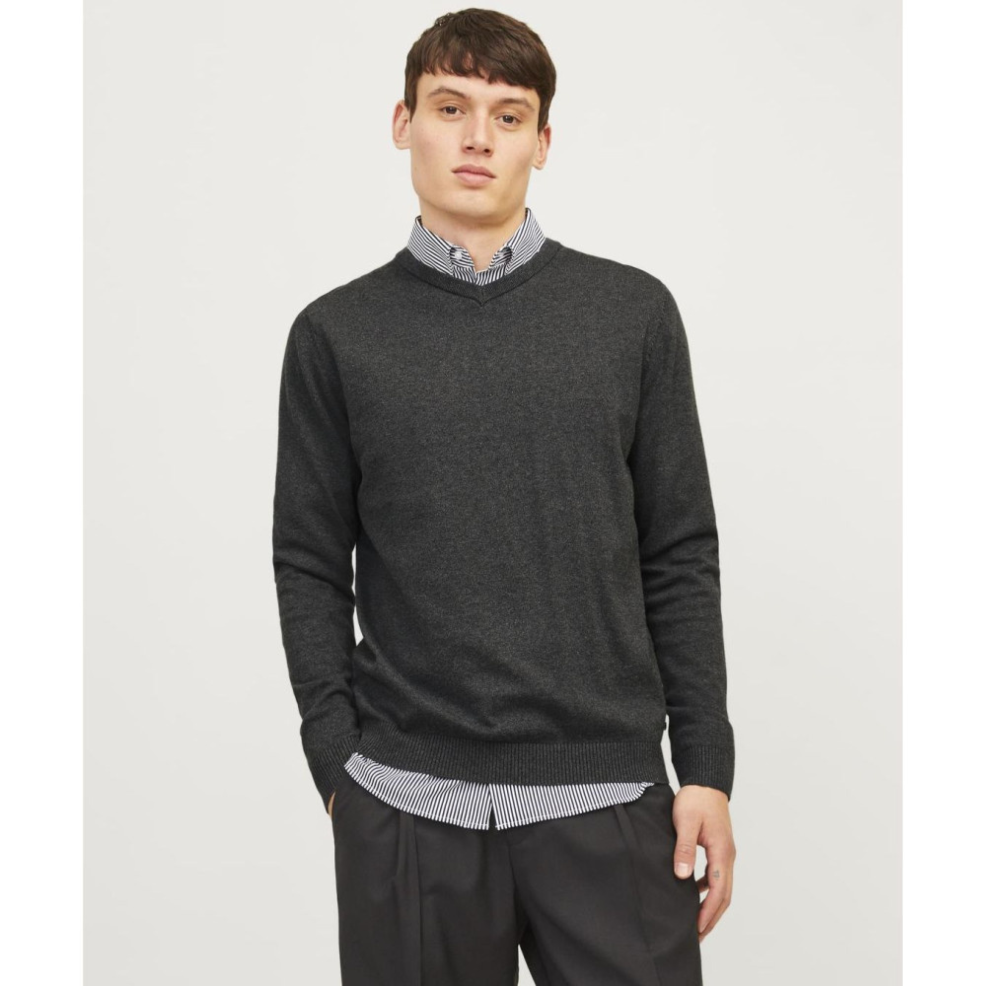 Vale Pro – Pull col V homme en coton organique