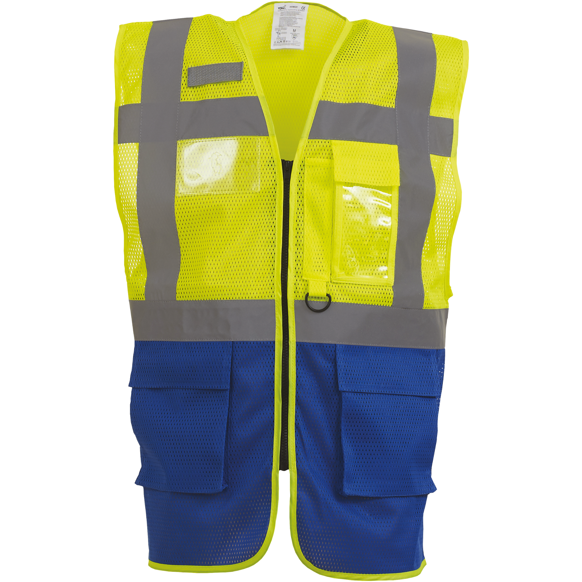 Cycle HV – Gilet haute visibilité Yoko multipoches en maille filet