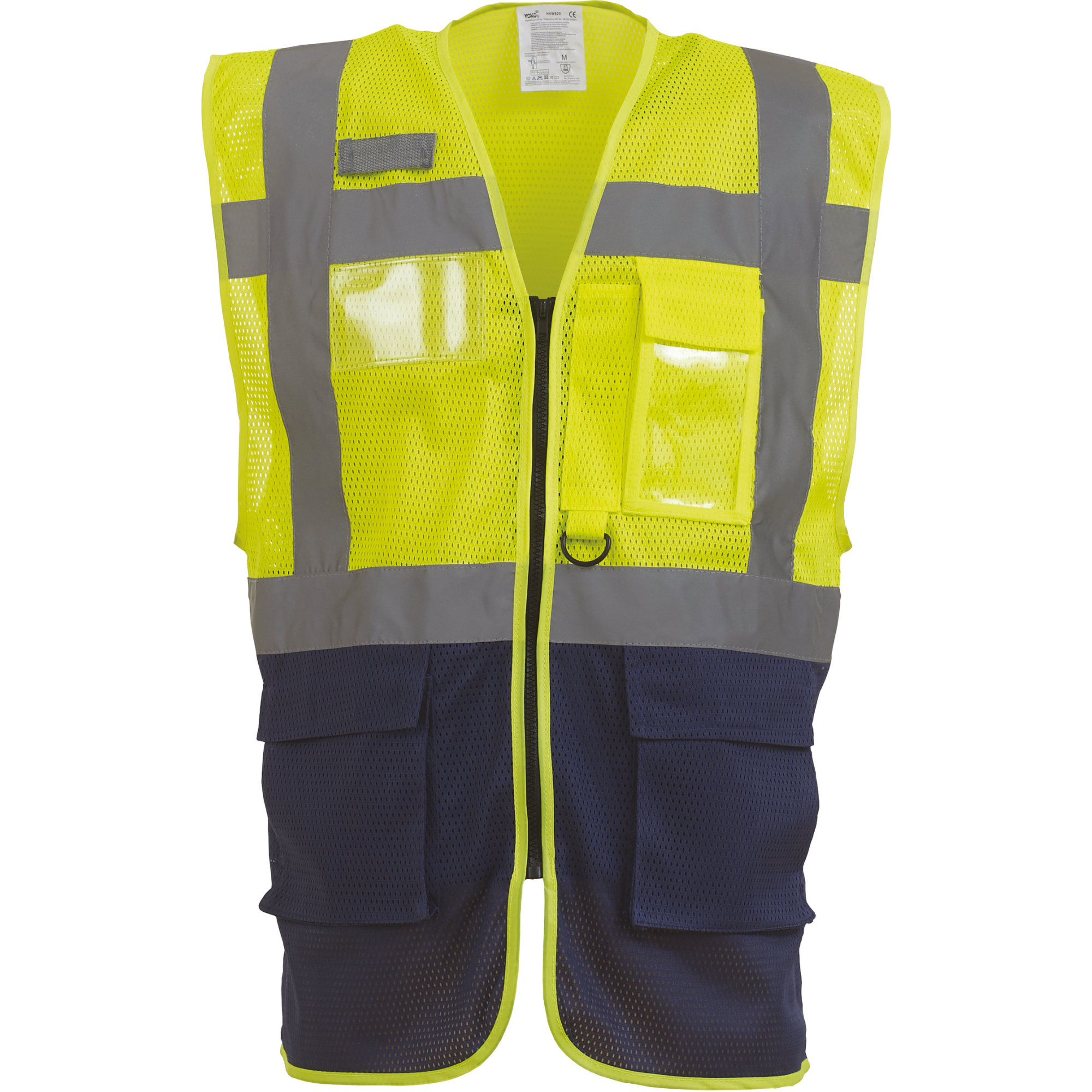 Cycle HV – Gilet haute visibilité Yoko multipoches en maille filet