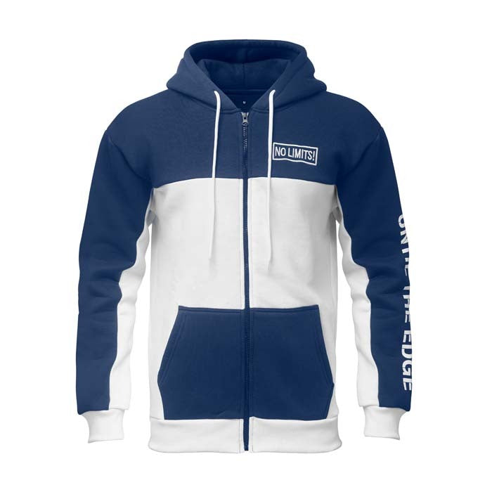 Urban Zip – Sweat zippé à capuche unisexe contrasté