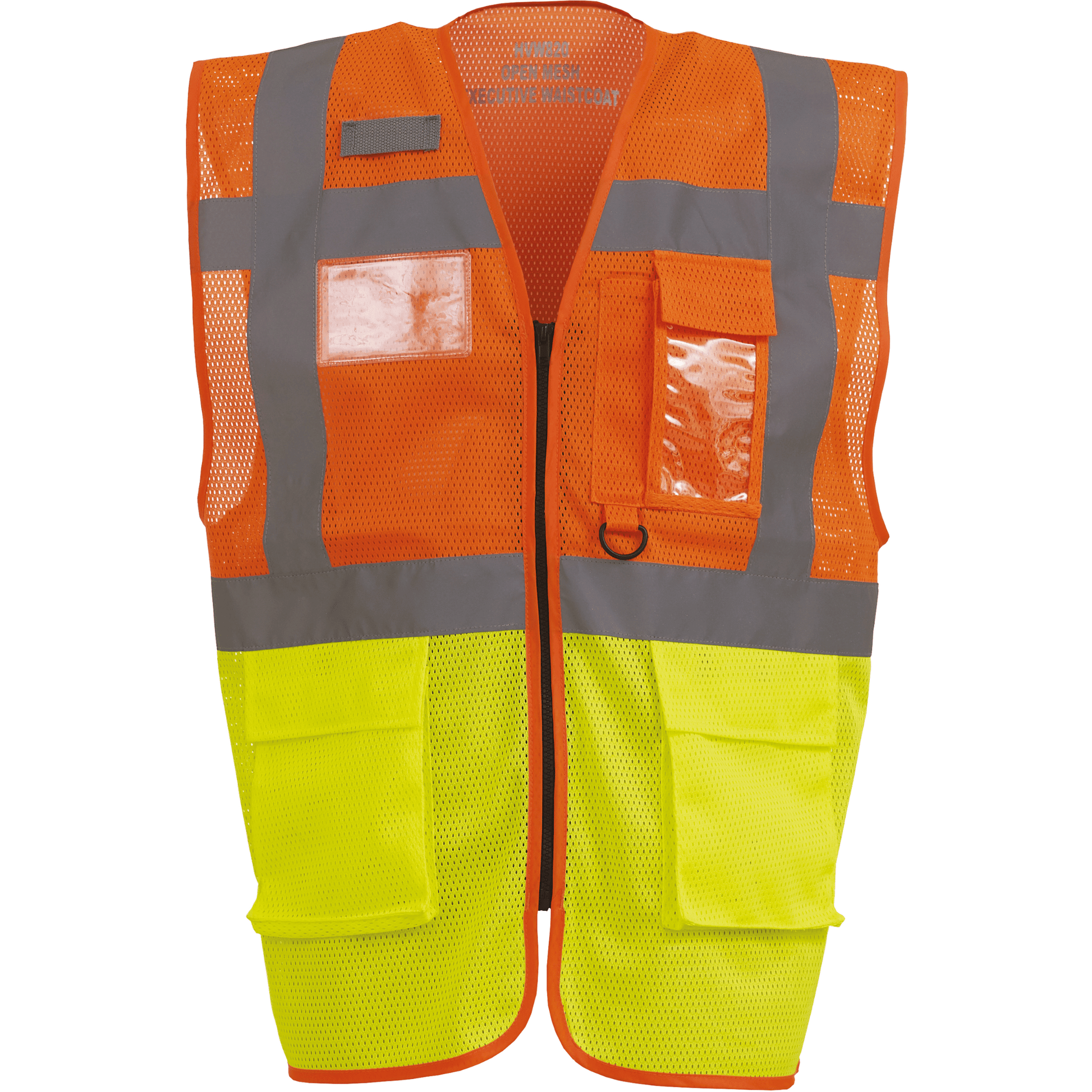 Cycle HV – Gilet haute visibilité Yoko multipoches en maille filet - Vestima Pro