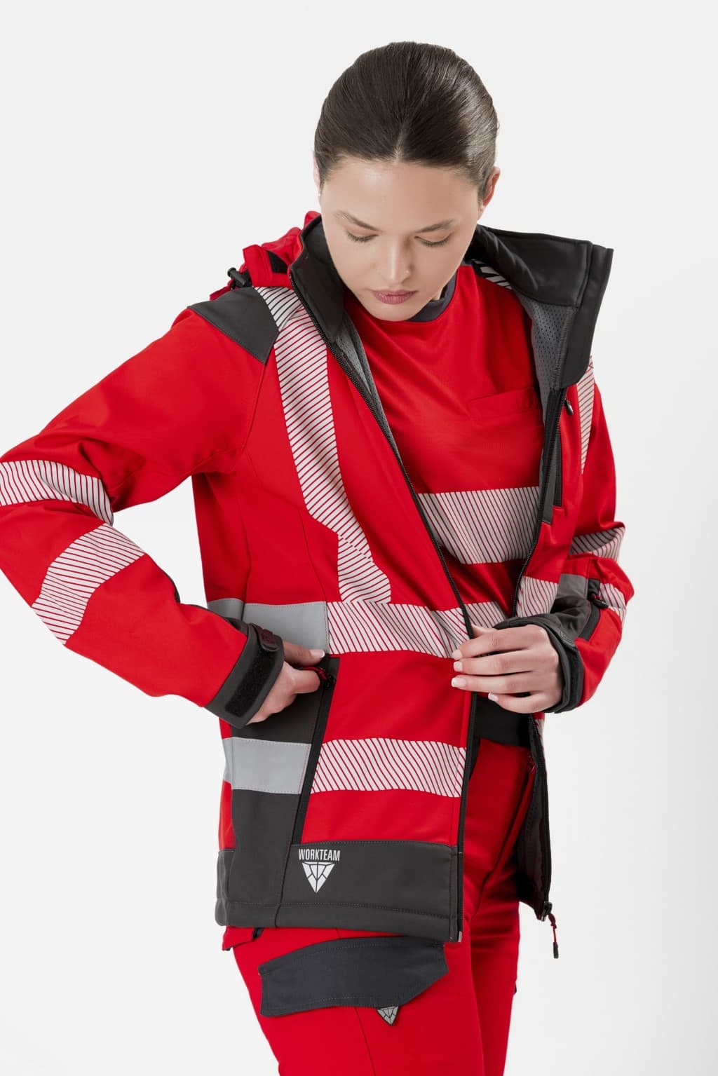 Nova HV – Veste workshell à capuche réfléchissante