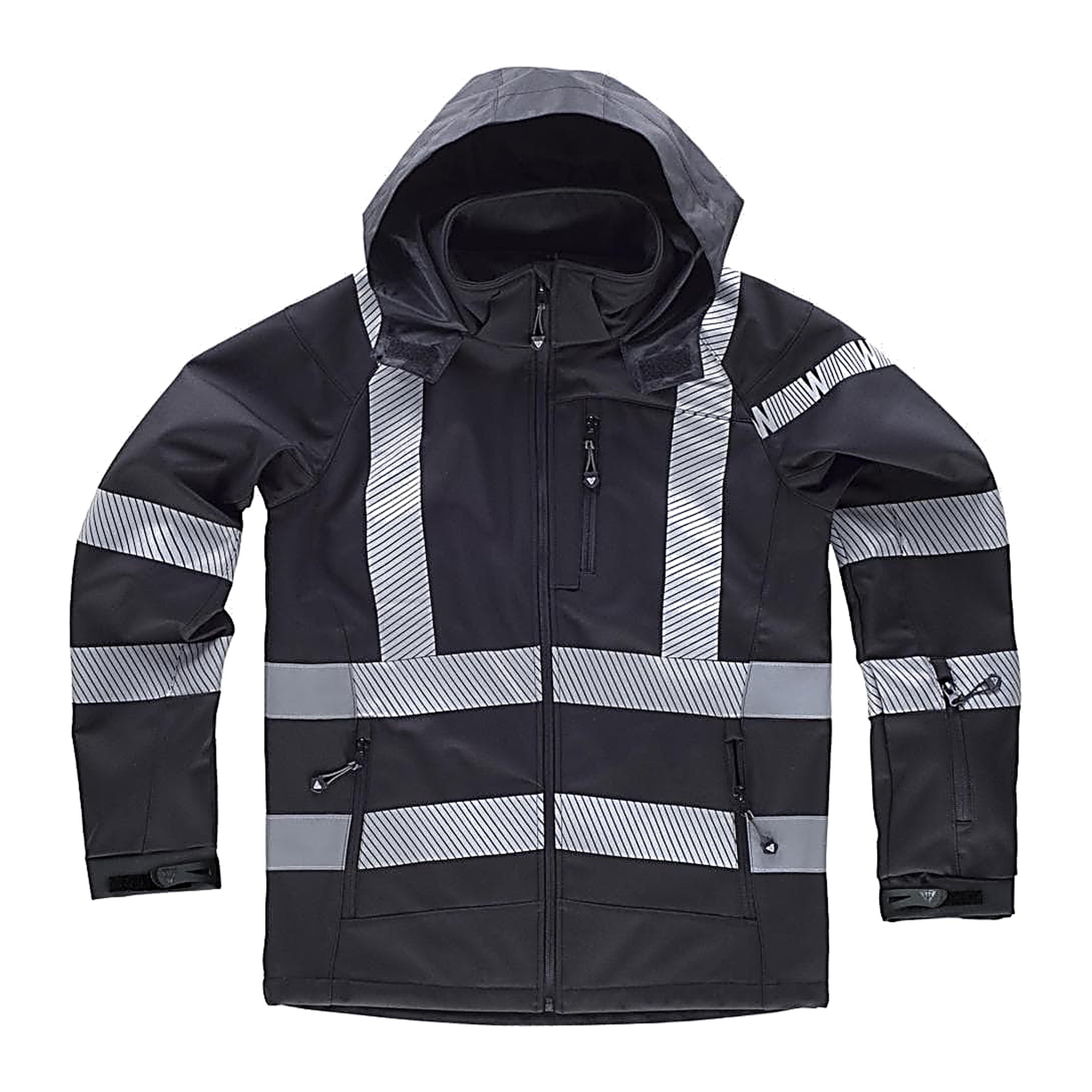 Atlas HV – Veste workshell à capuche réfléchissante