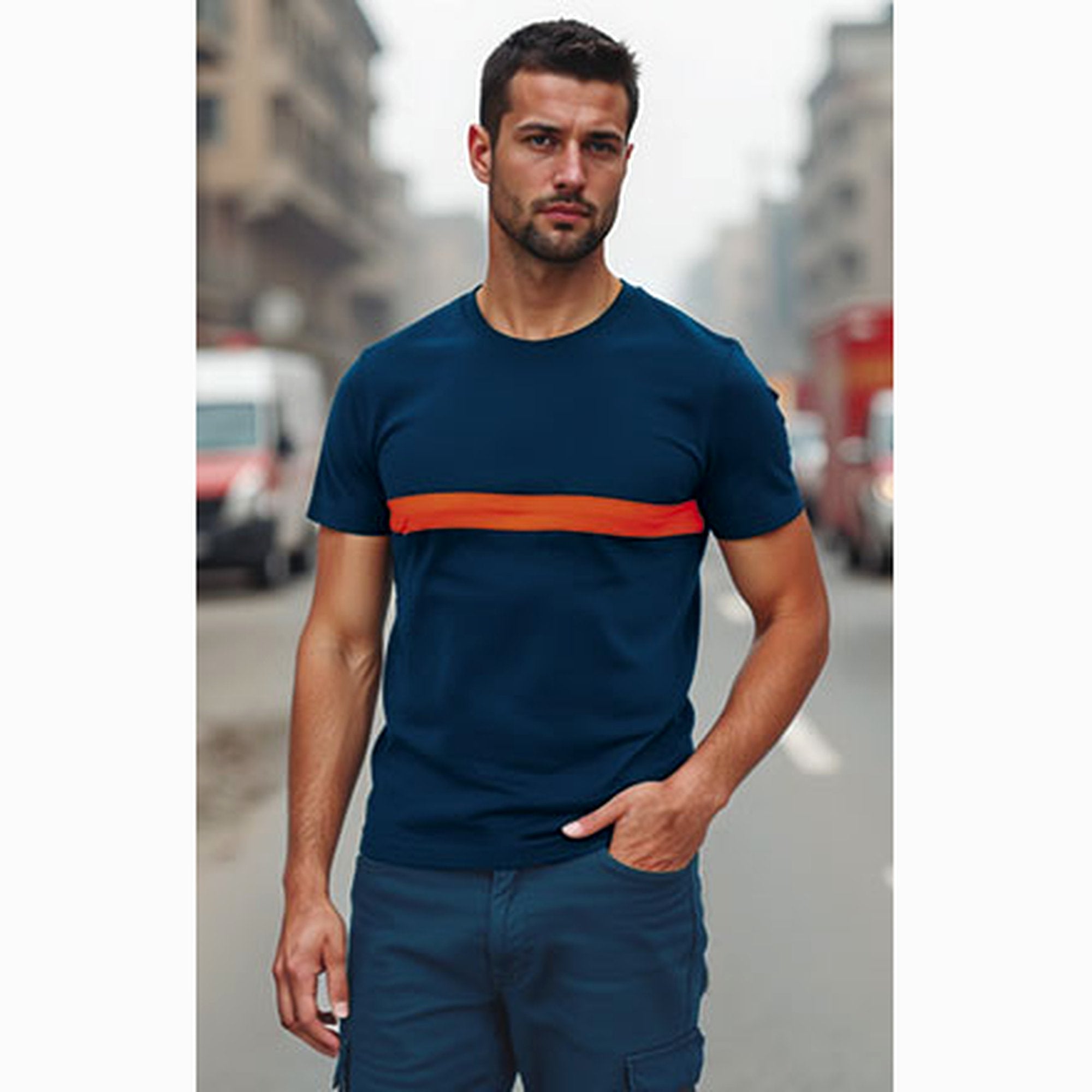 Service Line – T-shirt de travail bicolore manches courtes
