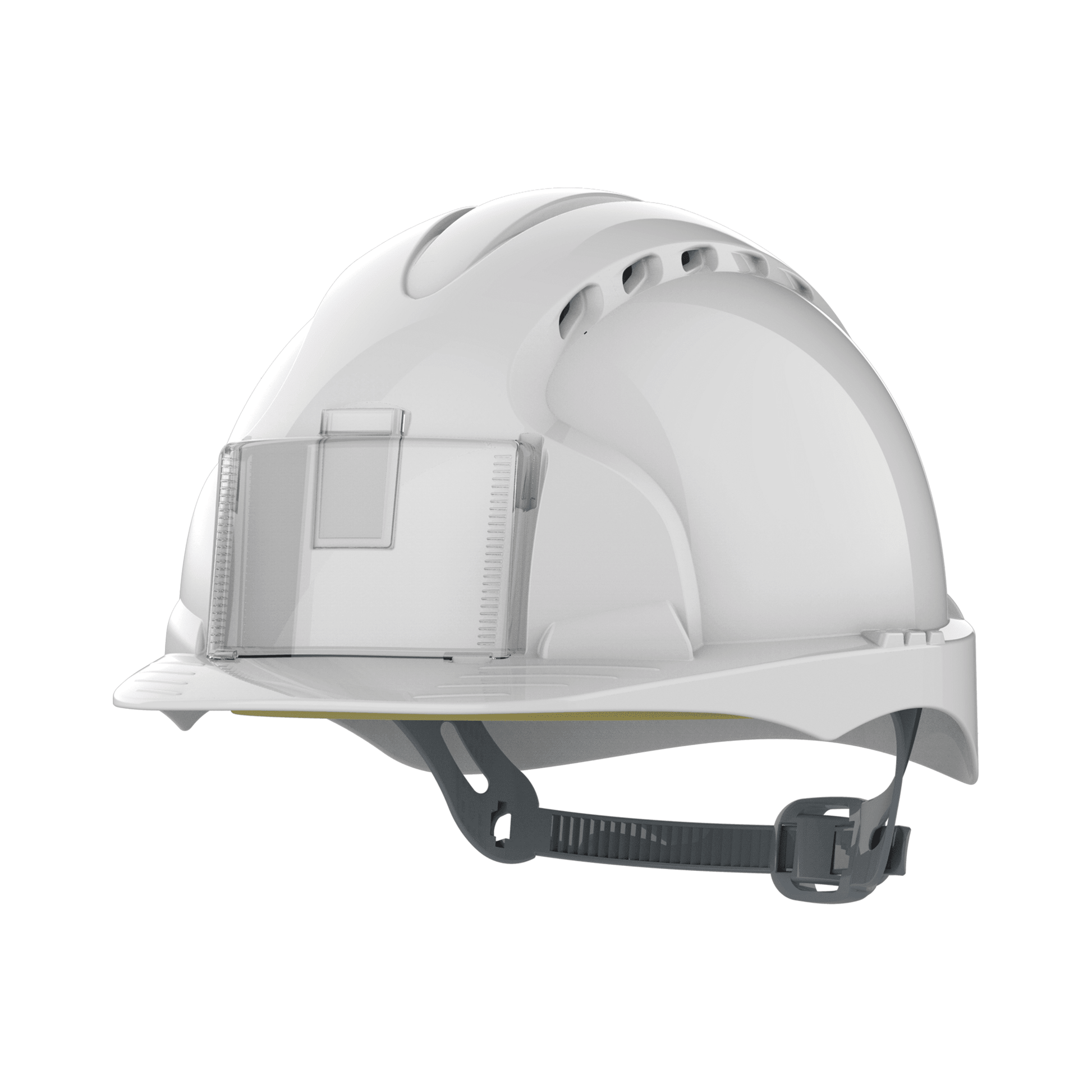 Badge Pro – Casque de sécurité aéré avec porte-badge et porte-lampe - Vestima Pro