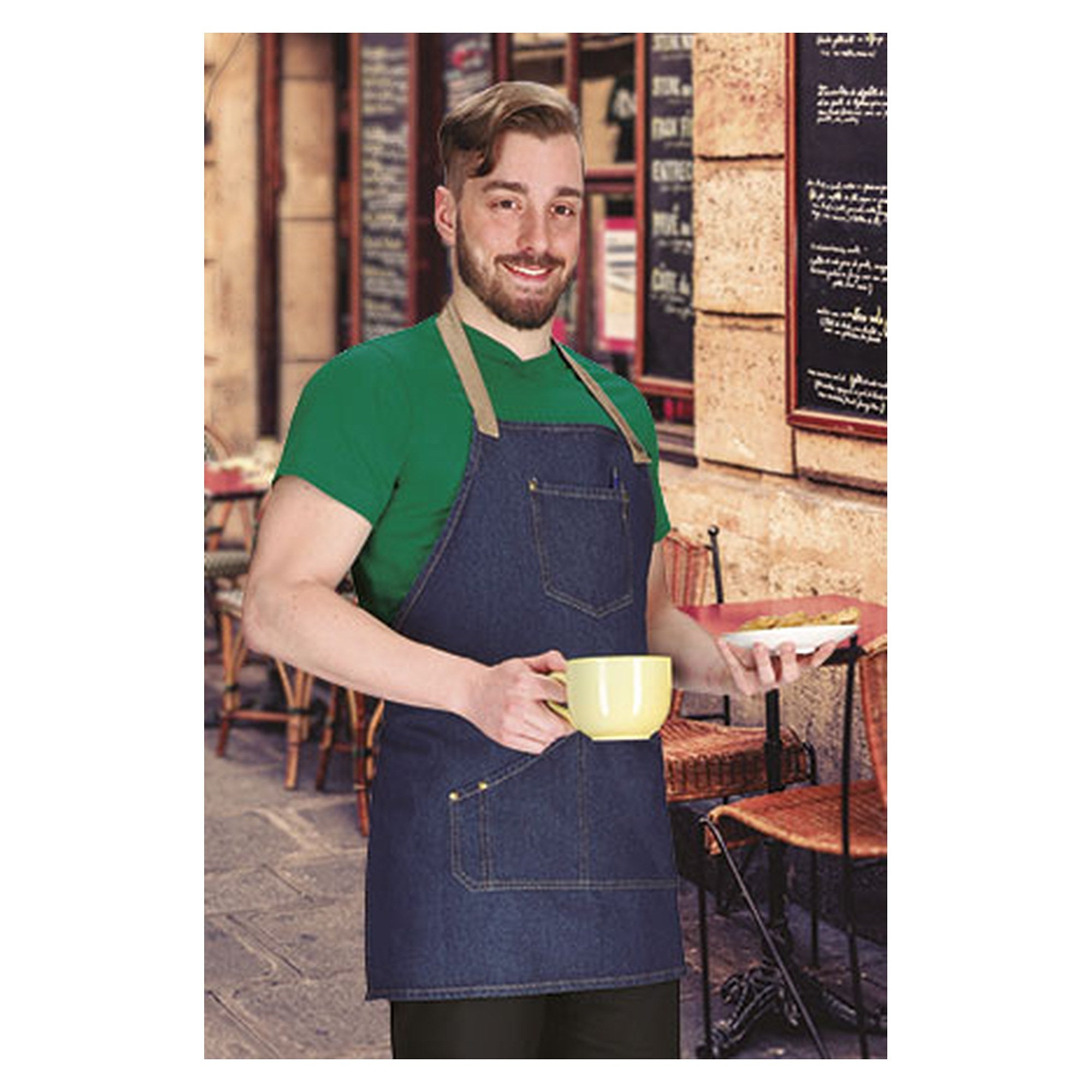 Marlon Chef – Tablier en jean multi-poches