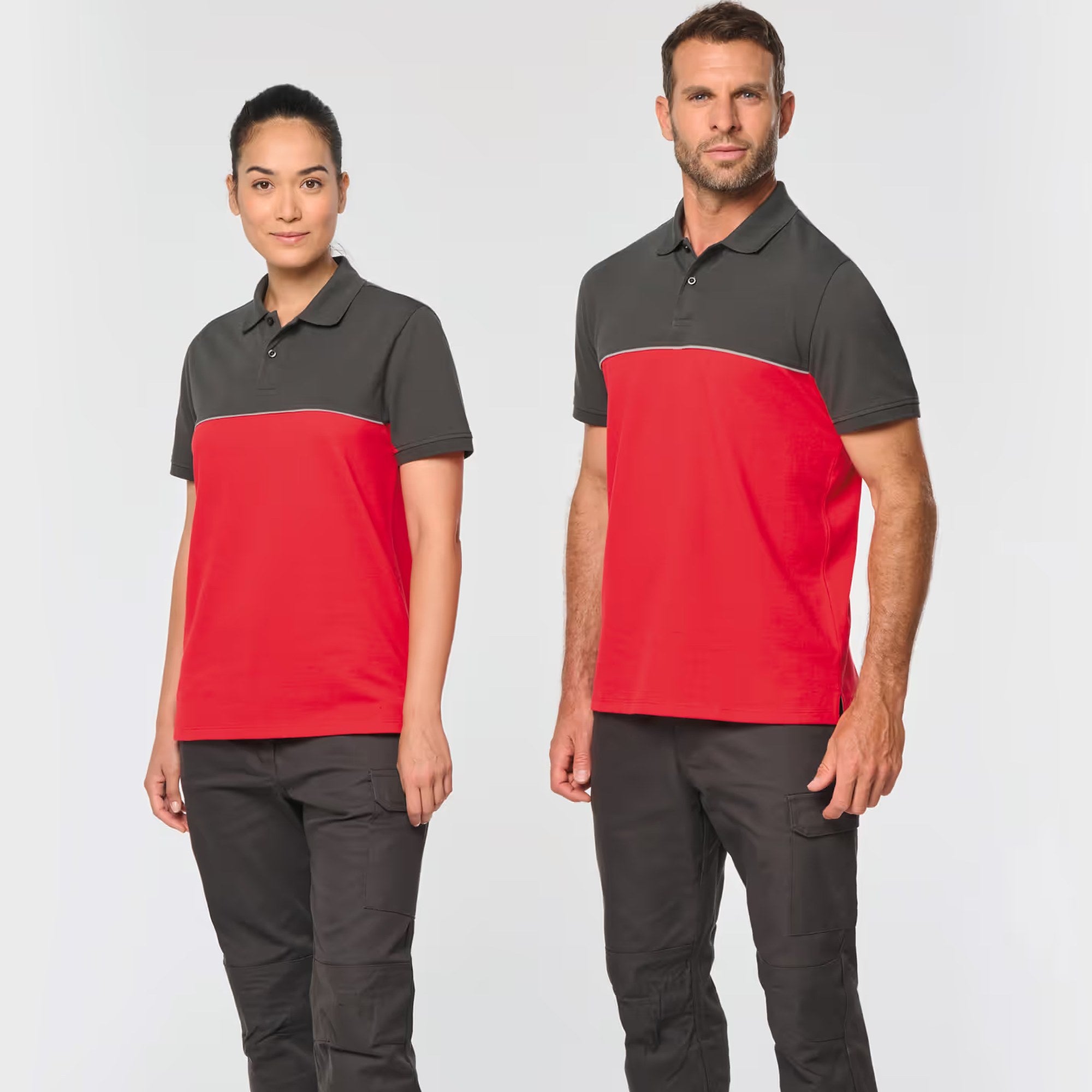 Eco Service – Polo bicolore écoresponsable manches courtes WK